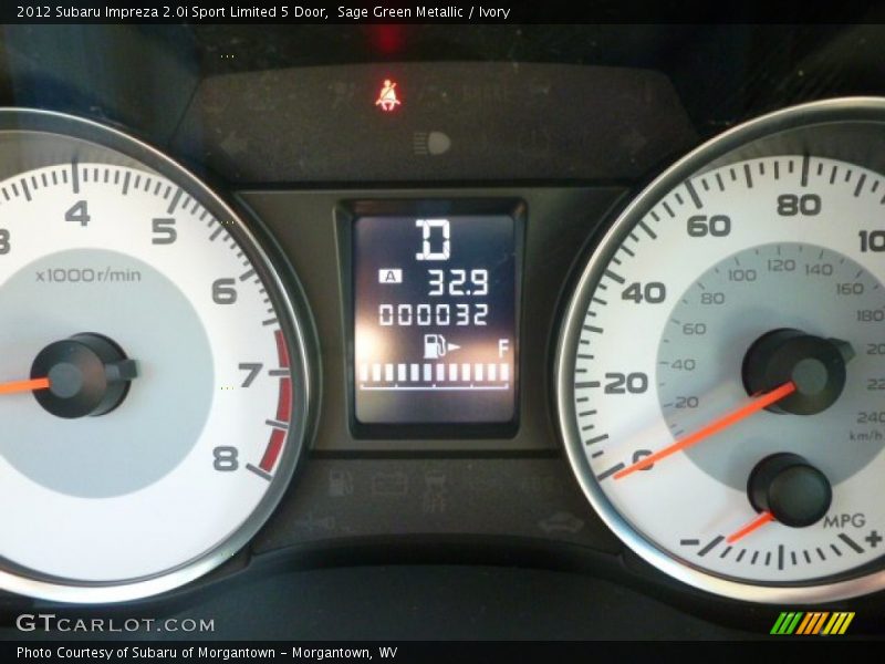 Sage Green Metallic / Ivory 2012 Subaru Impreza 2.0i Sport Limited 5 Door