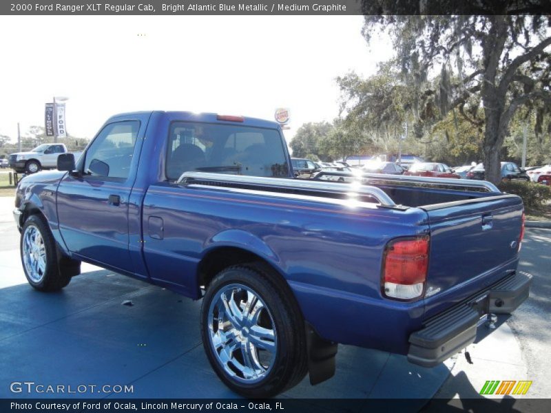 Bright Atlantic Blue Metallic / Medium Graphite 2000 Ford Ranger XLT Regular Cab