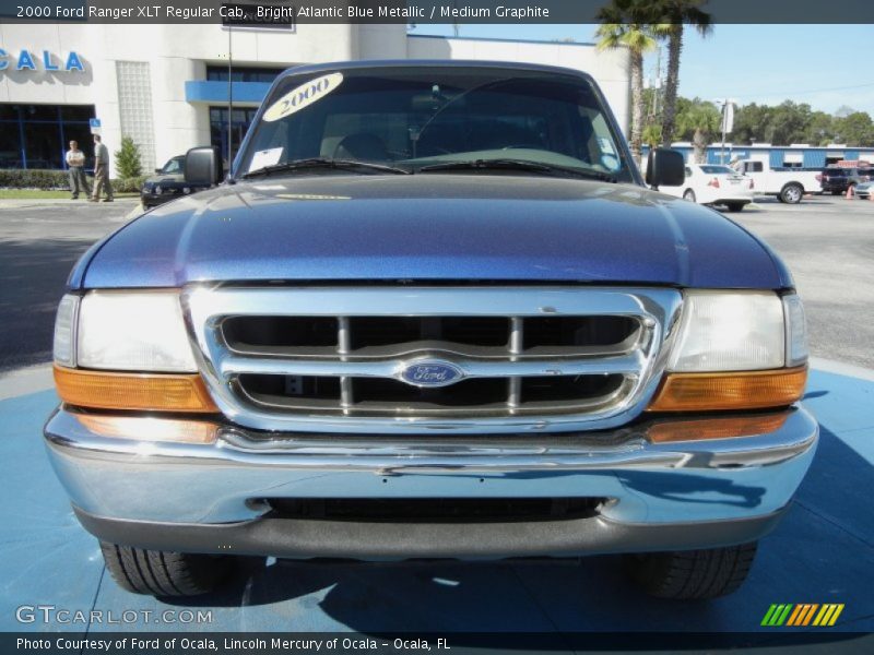 Bright Atlantic Blue Metallic / Medium Graphite 2000 Ford Ranger XLT Regular Cab