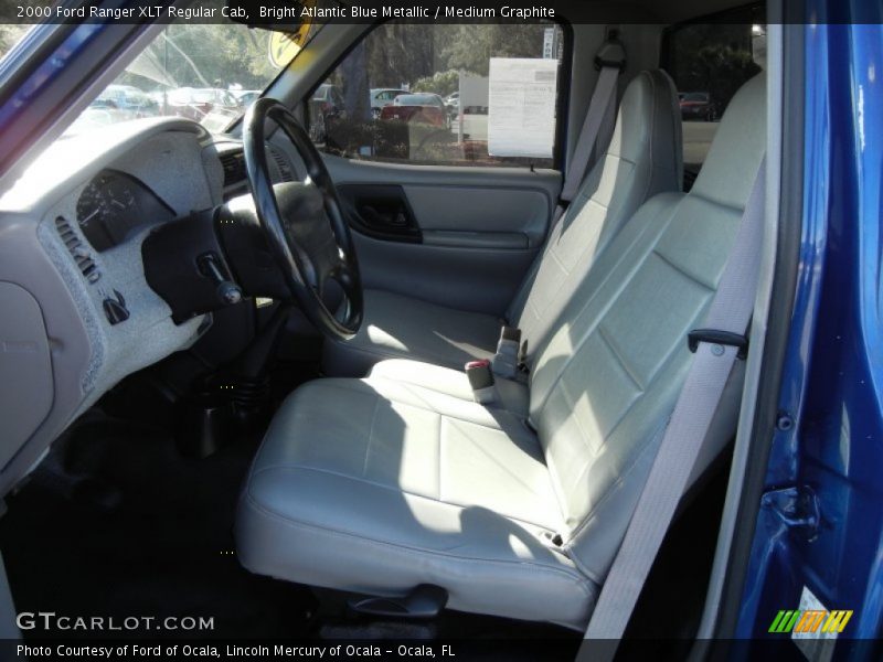 Bright Atlantic Blue Metallic / Medium Graphite 2000 Ford Ranger XLT Regular Cab