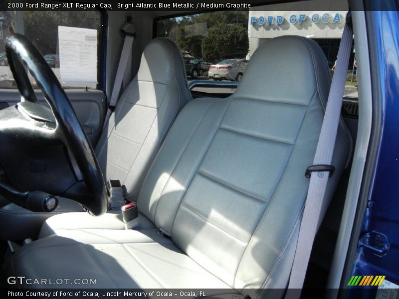 Bright Atlantic Blue Metallic / Medium Graphite 2000 Ford Ranger XLT Regular Cab