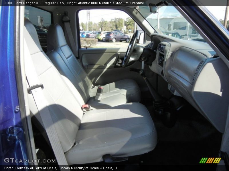 Bright Atlantic Blue Metallic / Medium Graphite 2000 Ford Ranger XLT Regular Cab