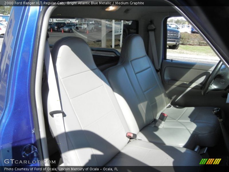 Bright Atlantic Blue Metallic / Medium Graphite 2000 Ford Ranger XLT Regular Cab
