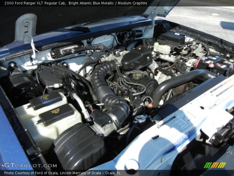 Bright Atlantic Blue Metallic / Medium Graphite 2000 Ford Ranger XLT Regular Cab