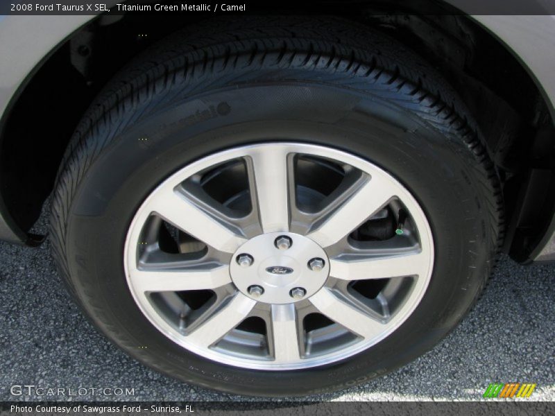 Titanium Green Metallic / Camel 2008 Ford Taurus X SEL
