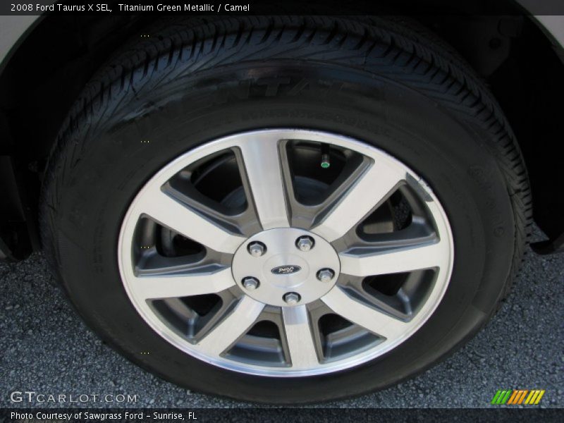 Titanium Green Metallic / Camel 2008 Ford Taurus X SEL