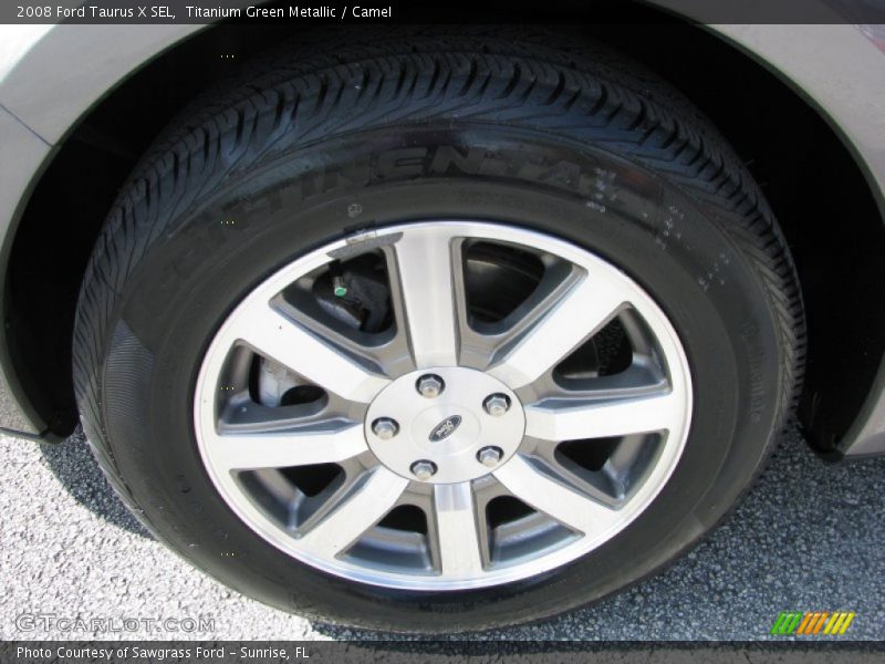 Titanium Green Metallic / Camel 2008 Ford Taurus X SEL