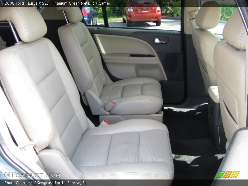 Titanium Green Metallic / Camel 2008 Ford Taurus X SEL