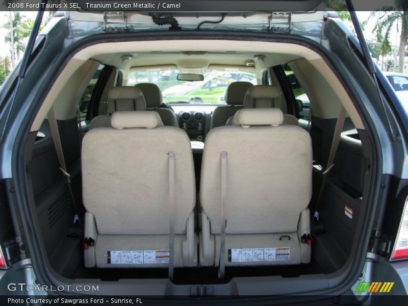 Titanium Green Metallic / Camel 2008 Ford Taurus X SEL