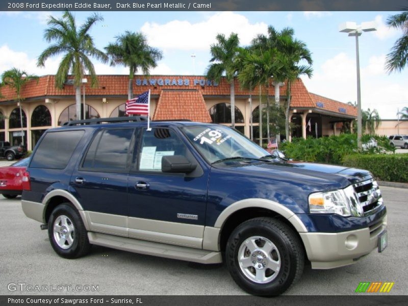 Dark Blue Pearl Metallic / Camel 2008 Ford Expedition Eddie Bauer