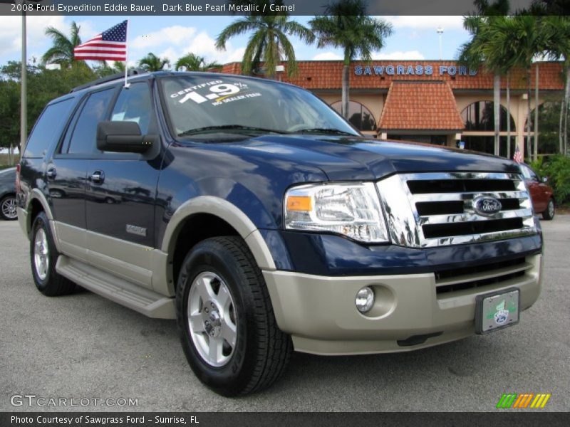 Dark Blue Pearl Metallic / Camel 2008 Ford Expedition Eddie Bauer
