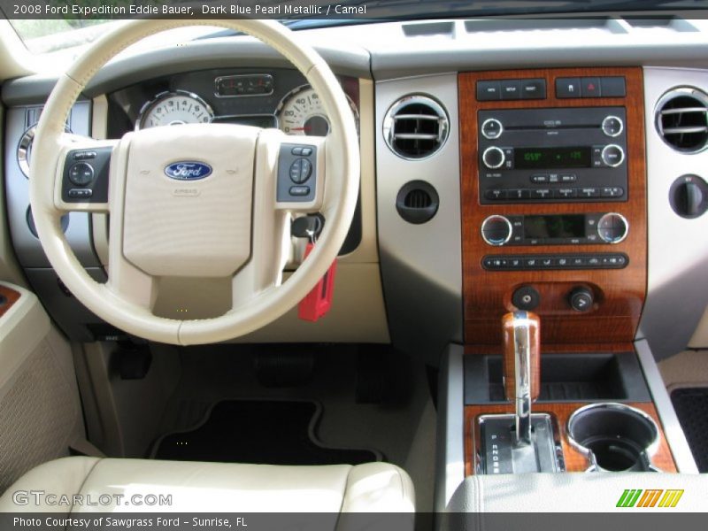 Dark Blue Pearl Metallic / Camel 2008 Ford Expedition Eddie Bauer