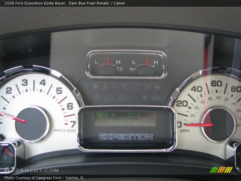 Dark Blue Pearl Metallic / Camel 2008 Ford Expedition Eddie Bauer