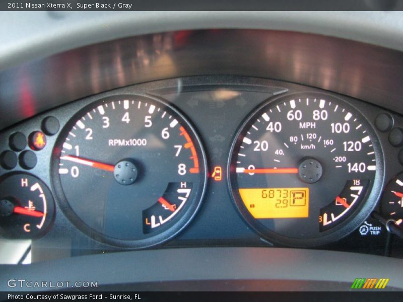 Super Black / Gray 2011 Nissan Xterra X