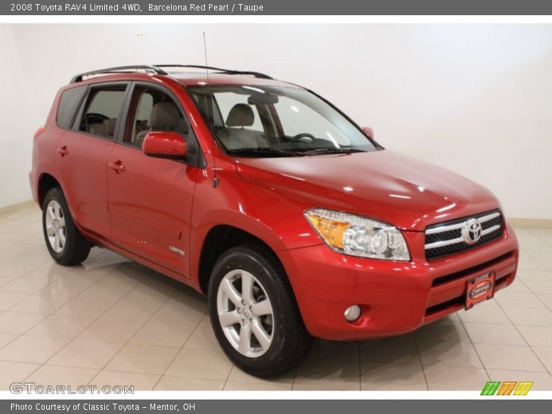 Barcelona Red Pearl / Taupe 2008 Toyota RAV4 Limited 4WD
