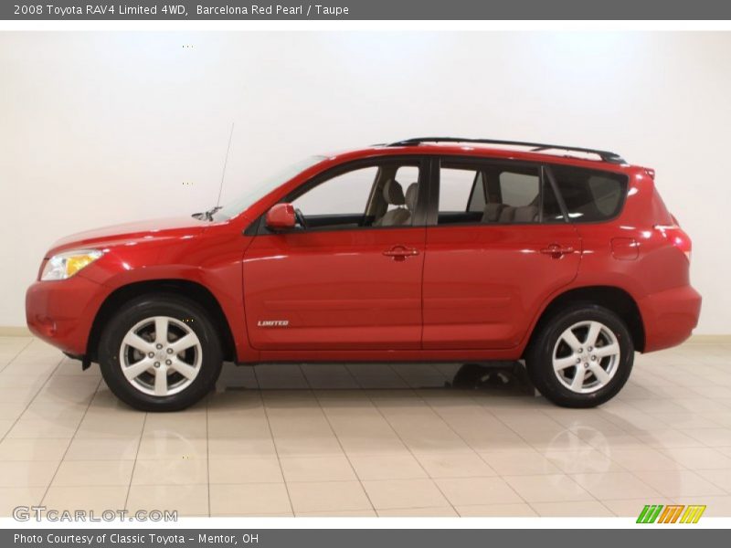 Barcelona Red Pearl / Taupe 2008 Toyota RAV4 Limited 4WD