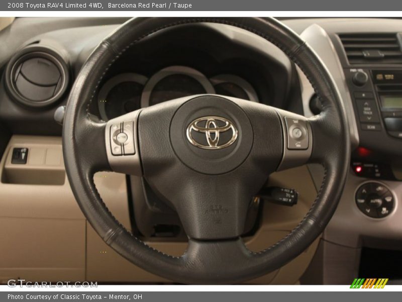 Barcelona Red Pearl / Taupe 2008 Toyota RAV4 Limited 4WD