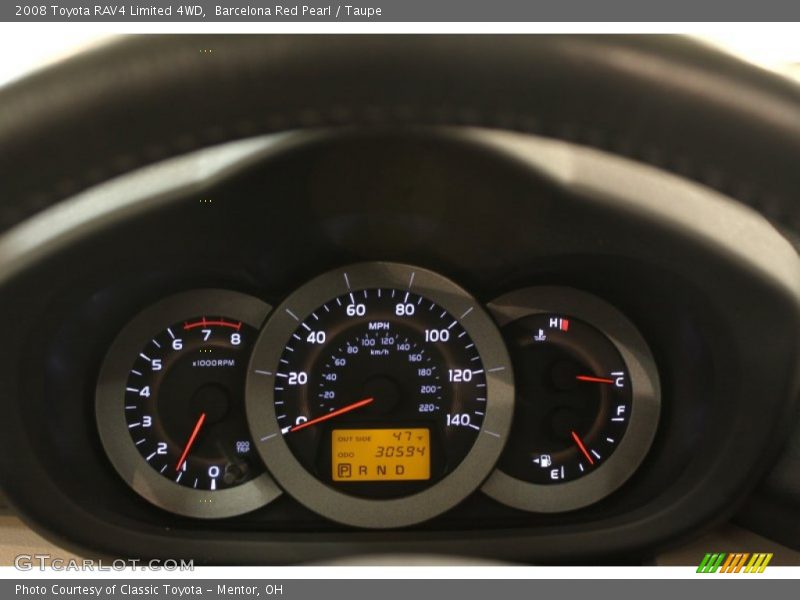 Barcelona Red Pearl / Taupe 2008 Toyota RAV4 Limited 4WD