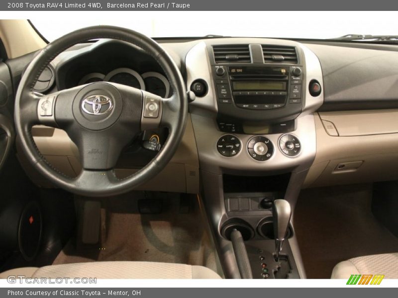 Barcelona Red Pearl / Taupe 2008 Toyota RAV4 Limited 4WD