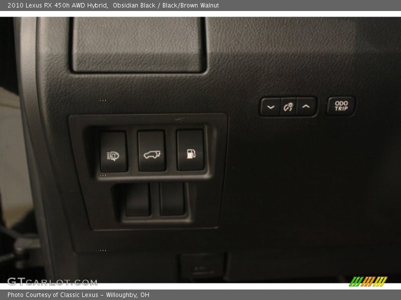 Obsidian Black / Black/Brown Walnut 2010 Lexus RX 450h AWD Hybrid