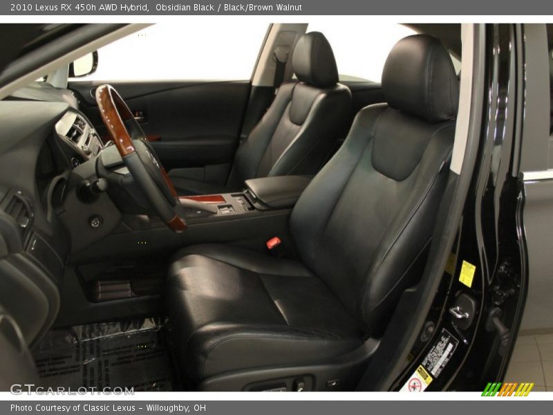 Obsidian Black / Black/Brown Walnut 2010 Lexus RX 450h AWD Hybrid