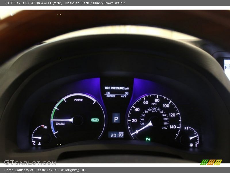 Obsidian Black / Black/Brown Walnut 2010 Lexus RX 450h AWD Hybrid