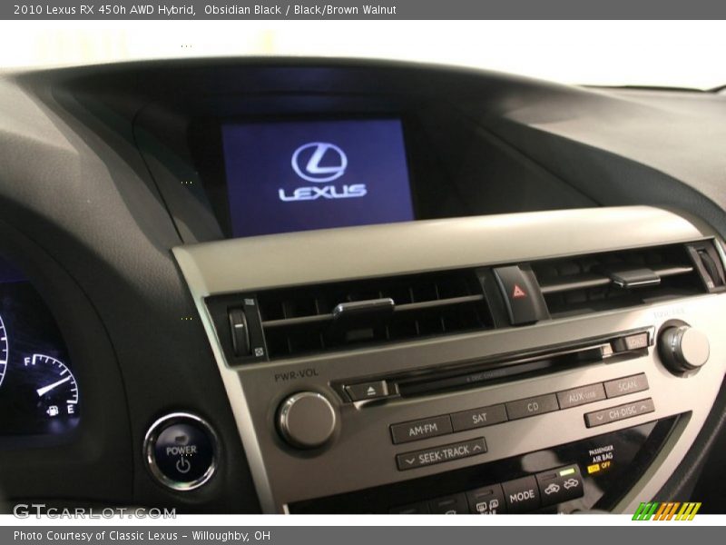 Obsidian Black / Black/Brown Walnut 2010 Lexus RX 450h AWD Hybrid