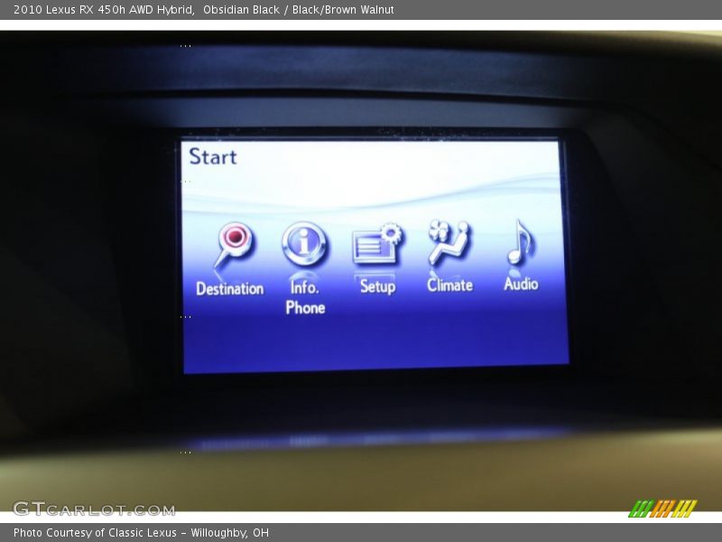 Obsidian Black / Black/Brown Walnut 2010 Lexus RX 450h AWD Hybrid