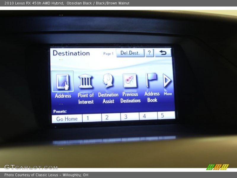 Obsidian Black / Black/Brown Walnut 2010 Lexus RX 450h AWD Hybrid