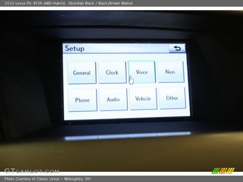 Obsidian Black / Black/Brown Walnut 2010 Lexus RX 450h AWD Hybrid