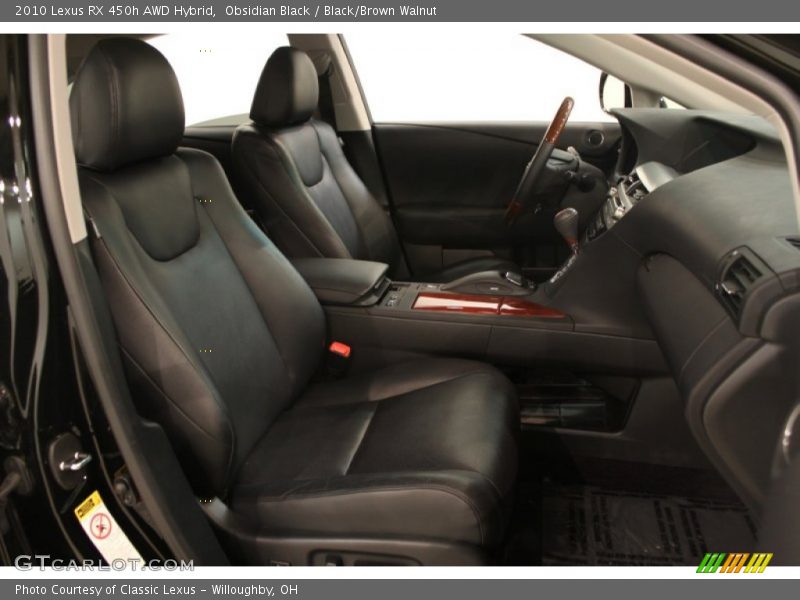 Obsidian Black / Black/Brown Walnut 2010 Lexus RX 450h AWD Hybrid