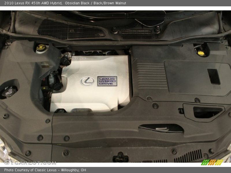 Obsidian Black / Black/Brown Walnut 2010 Lexus RX 450h AWD Hybrid