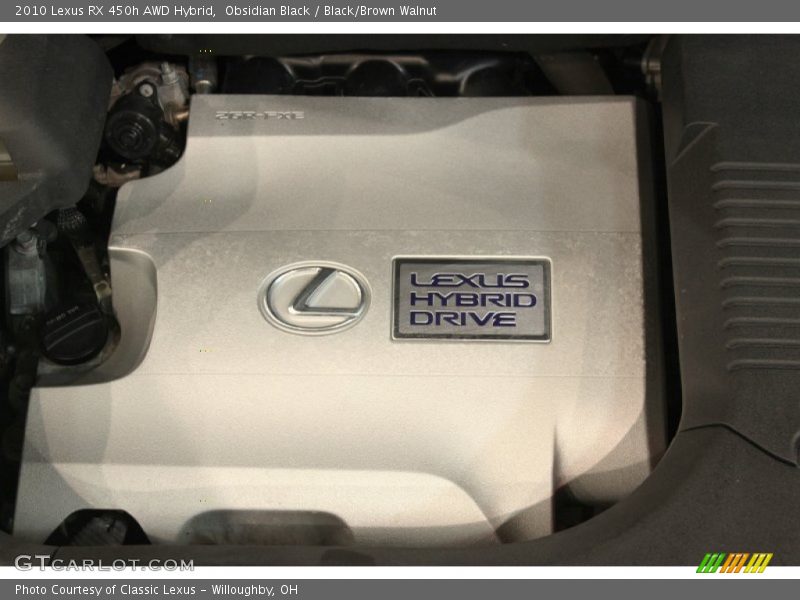 Obsidian Black / Black/Brown Walnut 2010 Lexus RX 450h AWD Hybrid