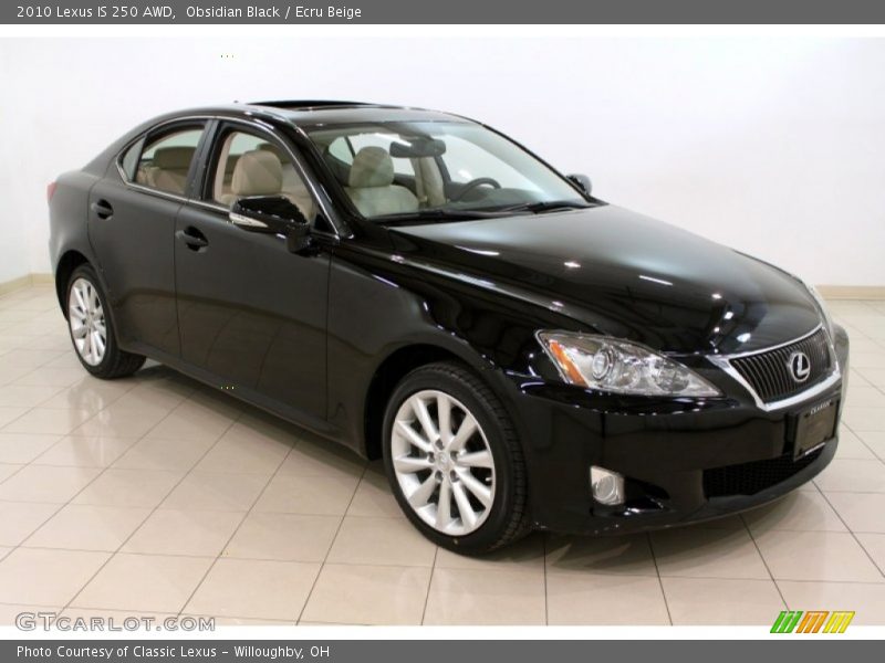 Obsidian Black / Ecru Beige 2010 Lexus IS 250 AWD