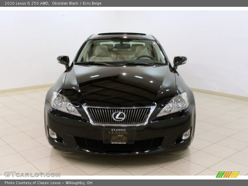 Obsidian Black / Ecru Beige 2010 Lexus IS 250 AWD