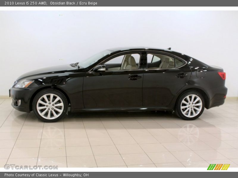 Obsidian Black / Ecru Beige 2010 Lexus IS 250 AWD
