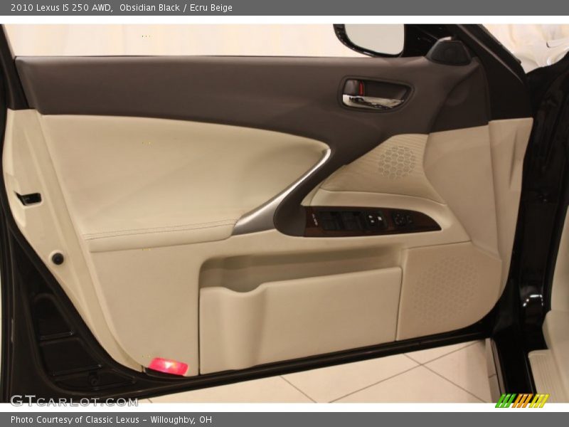 Obsidian Black / Ecru Beige 2010 Lexus IS 250 AWD