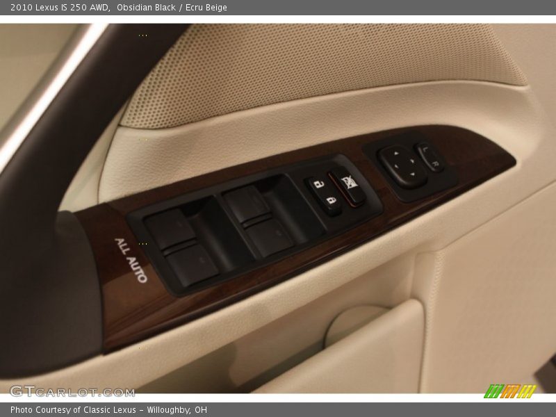 Obsidian Black / Ecru Beige 2010 Lexus IS 250 AWD