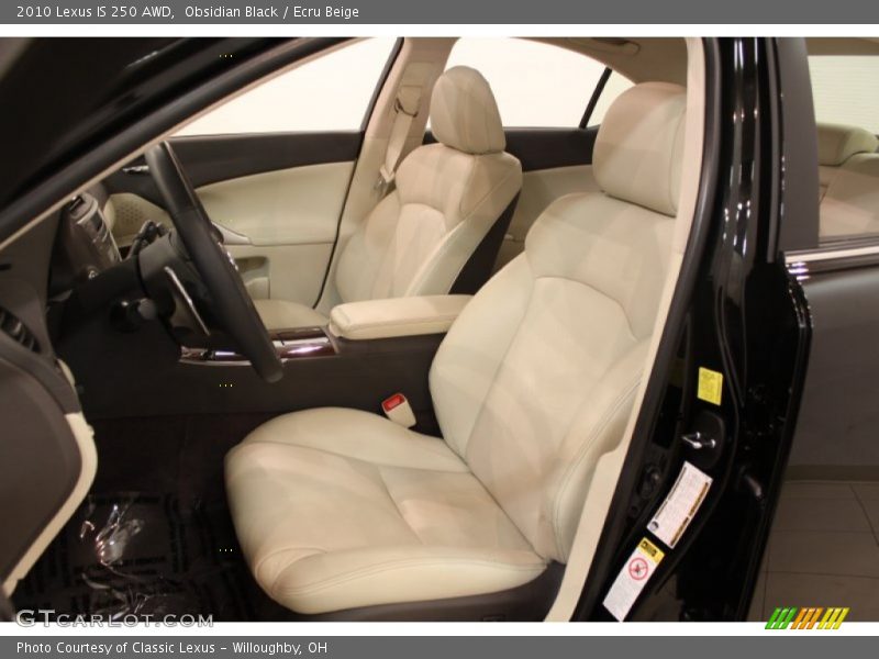 Obsidian Black / Ecru Beige 2010 Lexus IS 250 AWD