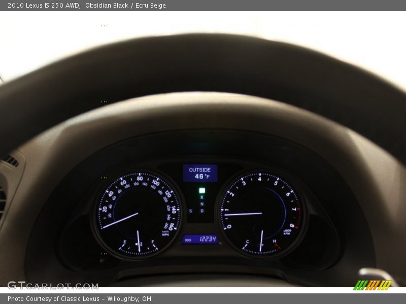 Obsidian Black / Ecru Beige 2010 Lexus IS 250 AWD