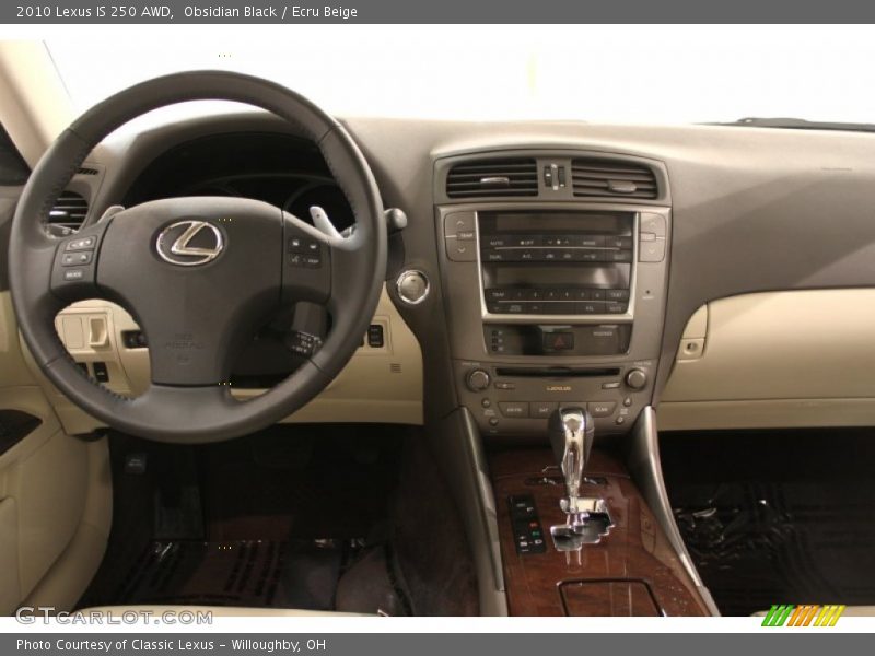 Obsidian Black / Ecru Beige 2010 Lexus IS 250 AWD