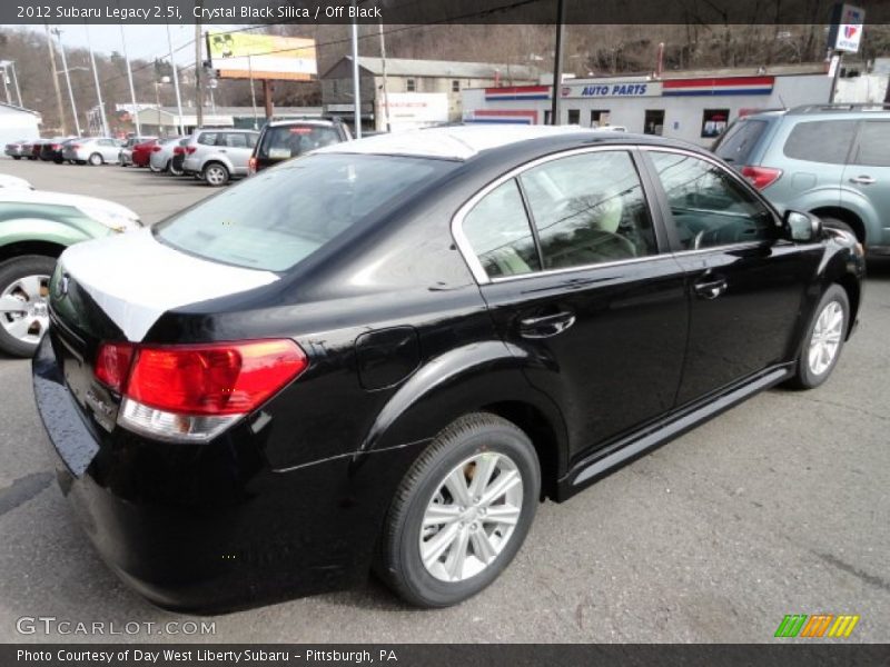 Crystal Black Silica / Off Black 2012 Subaru Legacy 2.5i
