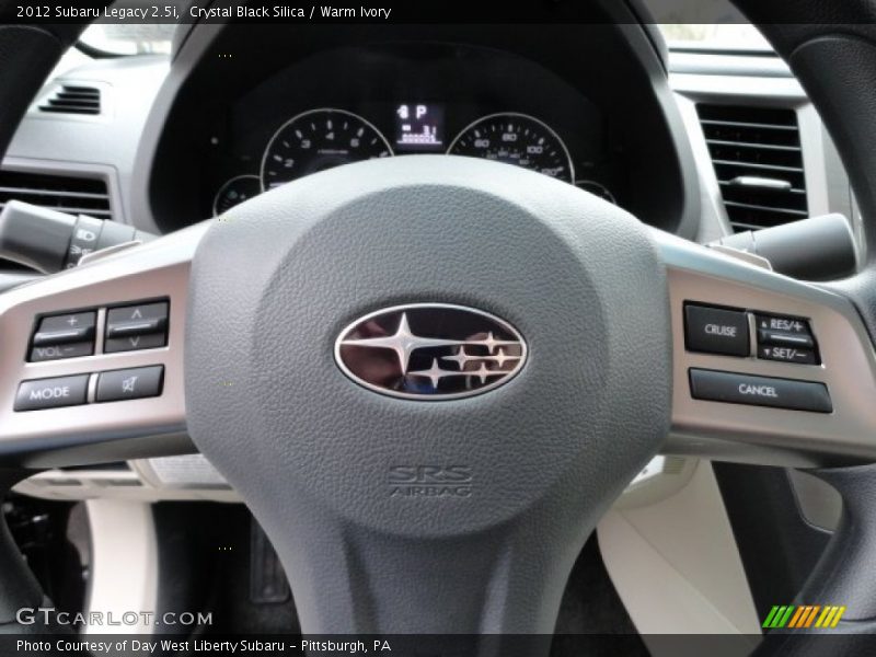 Crystal Black Silica / Warm Ivory 2012 Subaru Legacy 2.5i