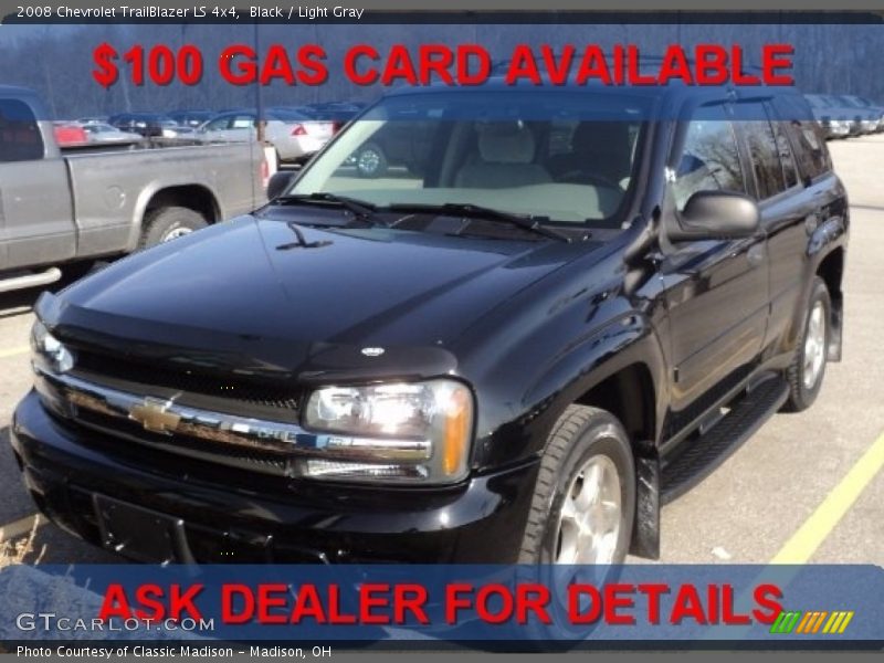 Black / Light Gray 2008 Chevrolet TrailBlazer LS 4x4