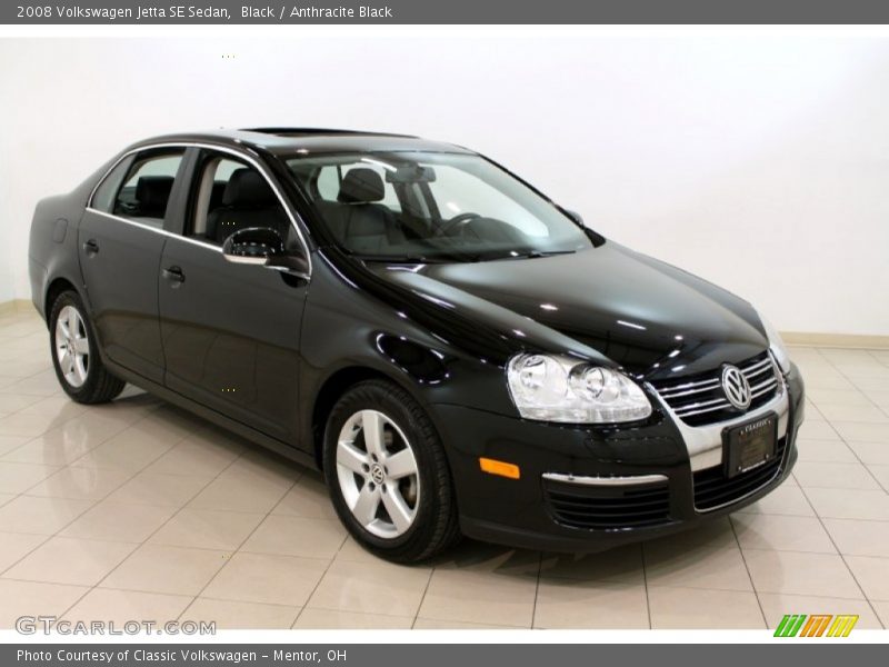 Black / Anthracite Black 2008 Volkswagen Jetta SE Sedan