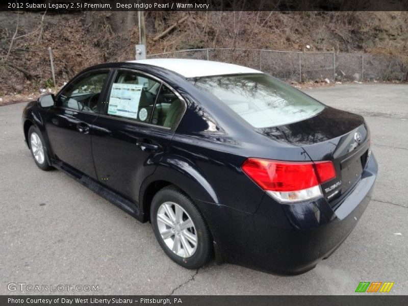 Deep Indigo Pearl / Warm Ivory 2012 Subaru Legacy 2.5i Premium