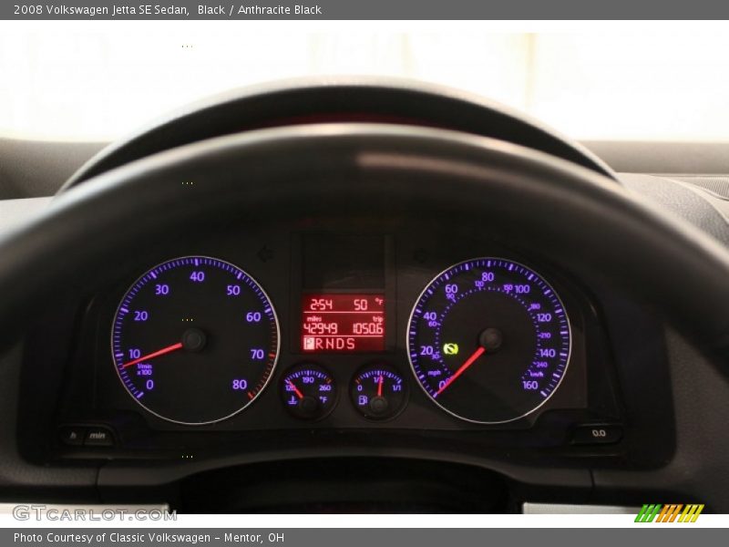 Black / Anthracite Black 2008 Volkswagen Jetta SE Sedan