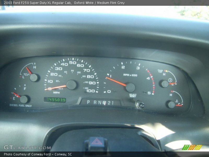  2003 F250 Super Duty XL Regular Cab XL Regular Cab Gauges