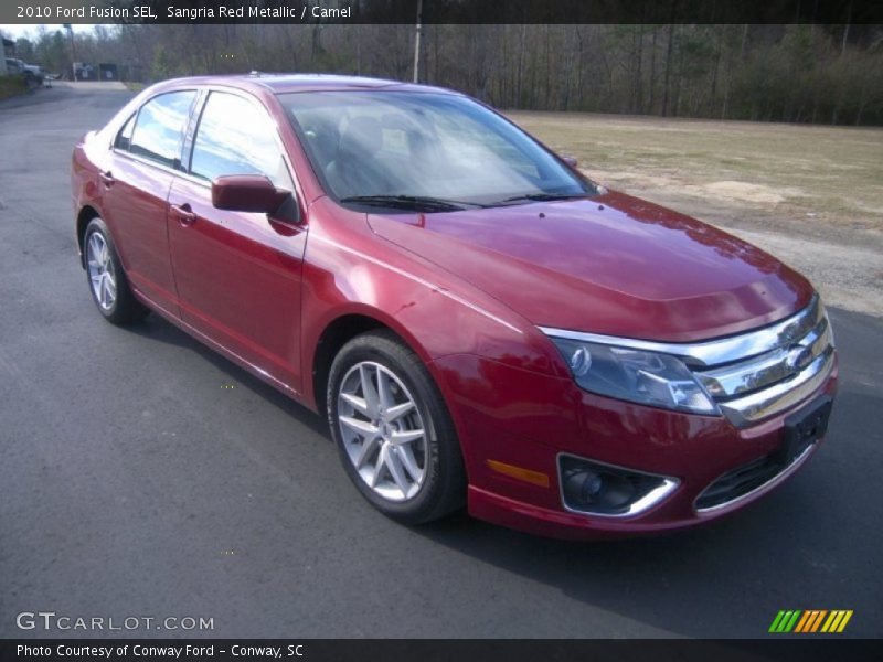 Sangria Red Metallic / Camel 2010 Ford Fusion SEL