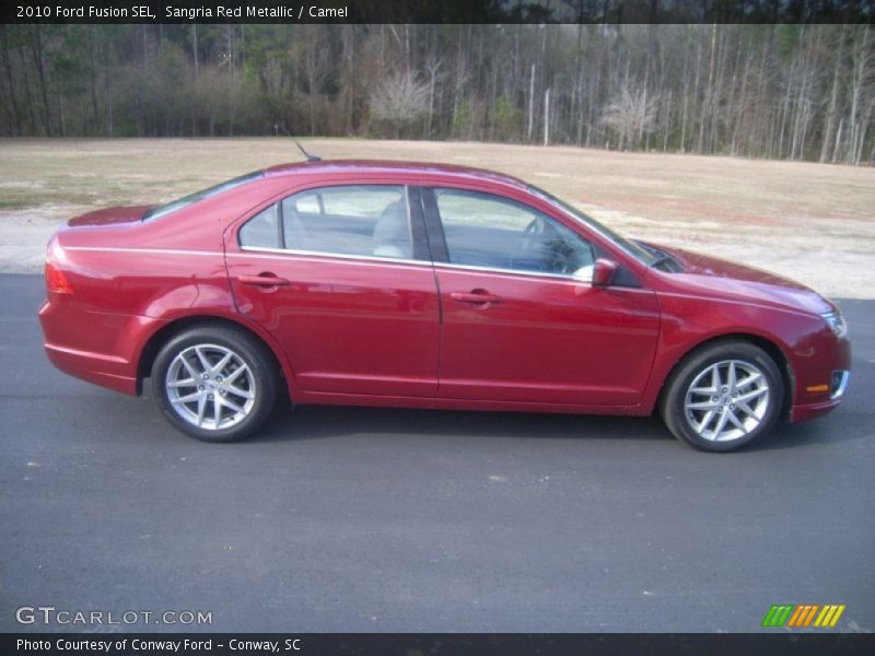 Sangria Red Metallic / Camel 2010 Ford Fusion SEL